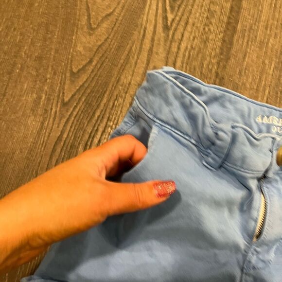 American Eagle Super Stretch Bright Blue Shorts Size 4 - Picture 2 of 7